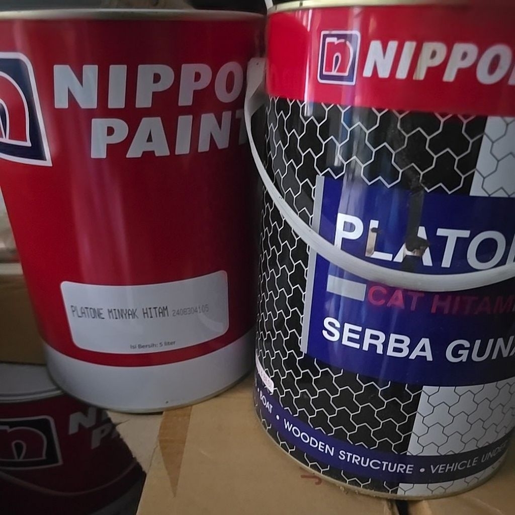 CAT KAPAL KAYU BESI 5 KG / 5 LITER & 1KG / 1LITER PLATONE NIPPON PAINT ANTI LUMUT TERITIP HITAM DOF