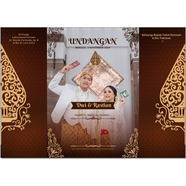 CETAK UNDANGAN TEMA WAYANG JAWA