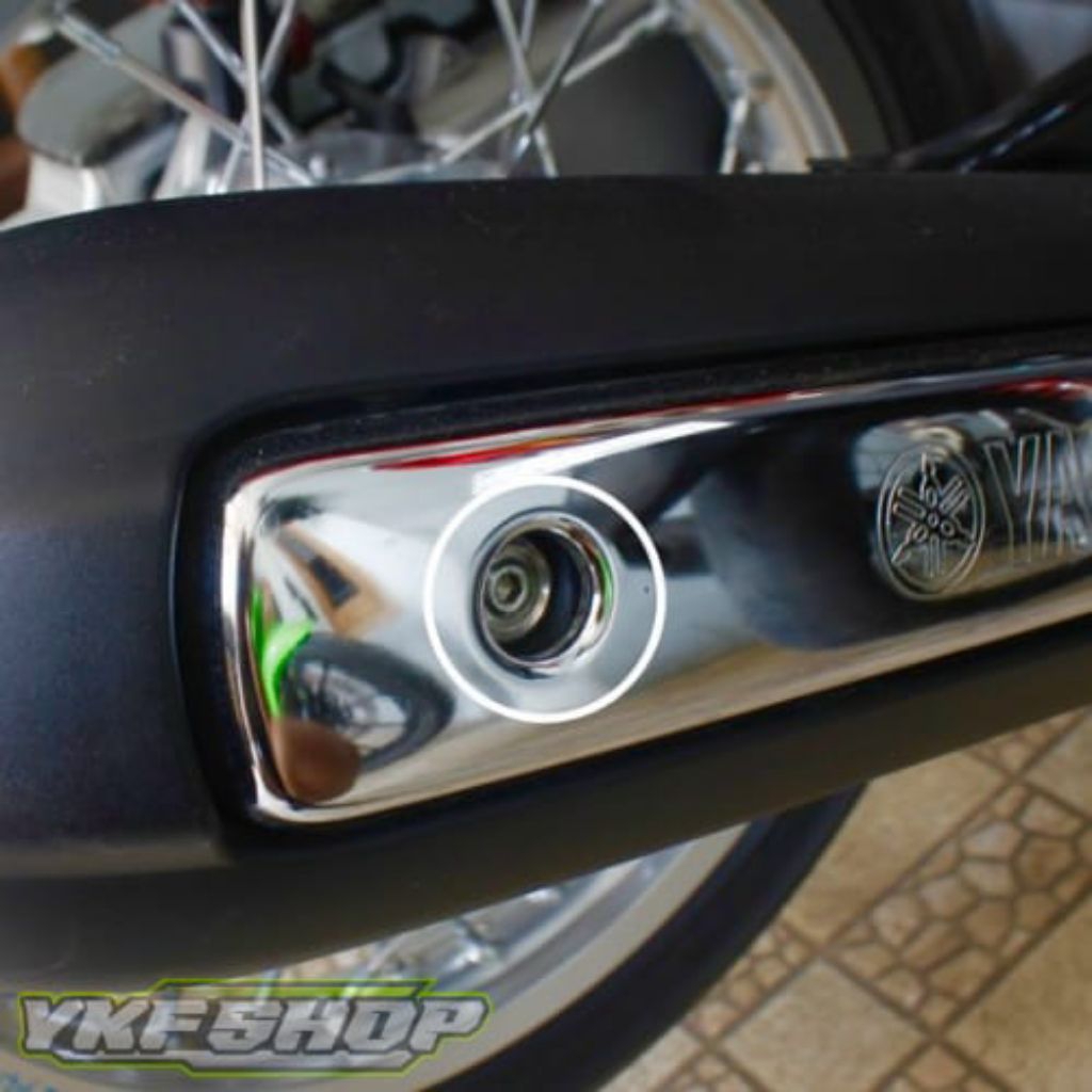 SEPASANG BAUT COVER TAMENG KNALPOT MIO SMILE PROBOLT STAINLESS ORIGINAL HENG THAILAND