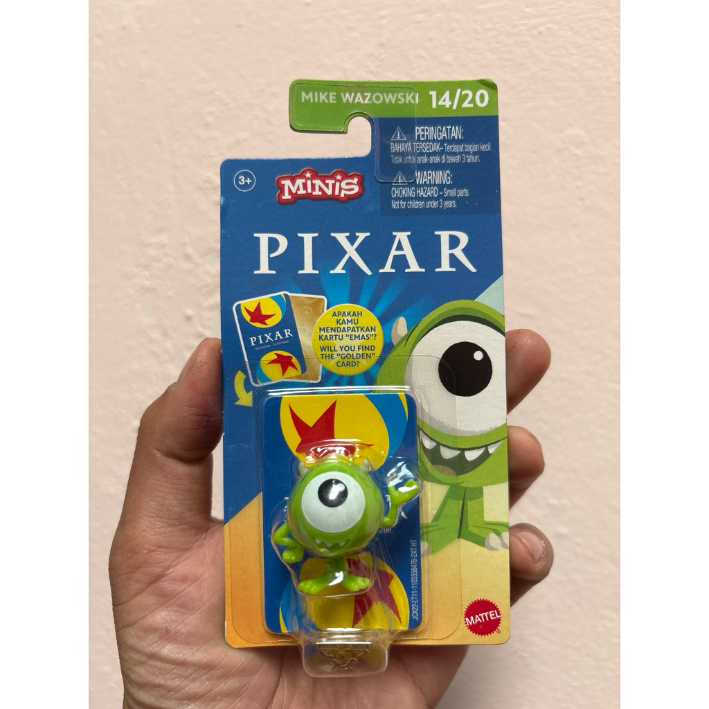 Pixar Minis Monster Inc Mike Wazowski Mattel - Mainan Action Figure