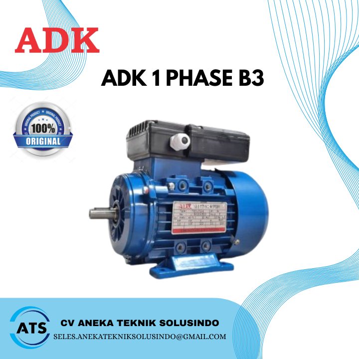 ADK dinamo electric motor 1Phase 4hp 3kw 1500/3000RPM B3