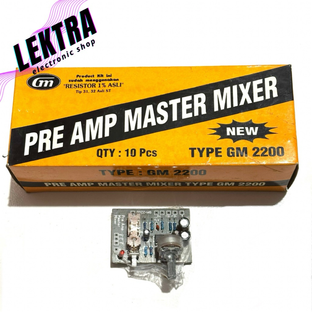 Kit GM 2200 /1 BIJI Pre Amp Master Mixer Preamp GM2200 Tip 31 32 Resistor 1%