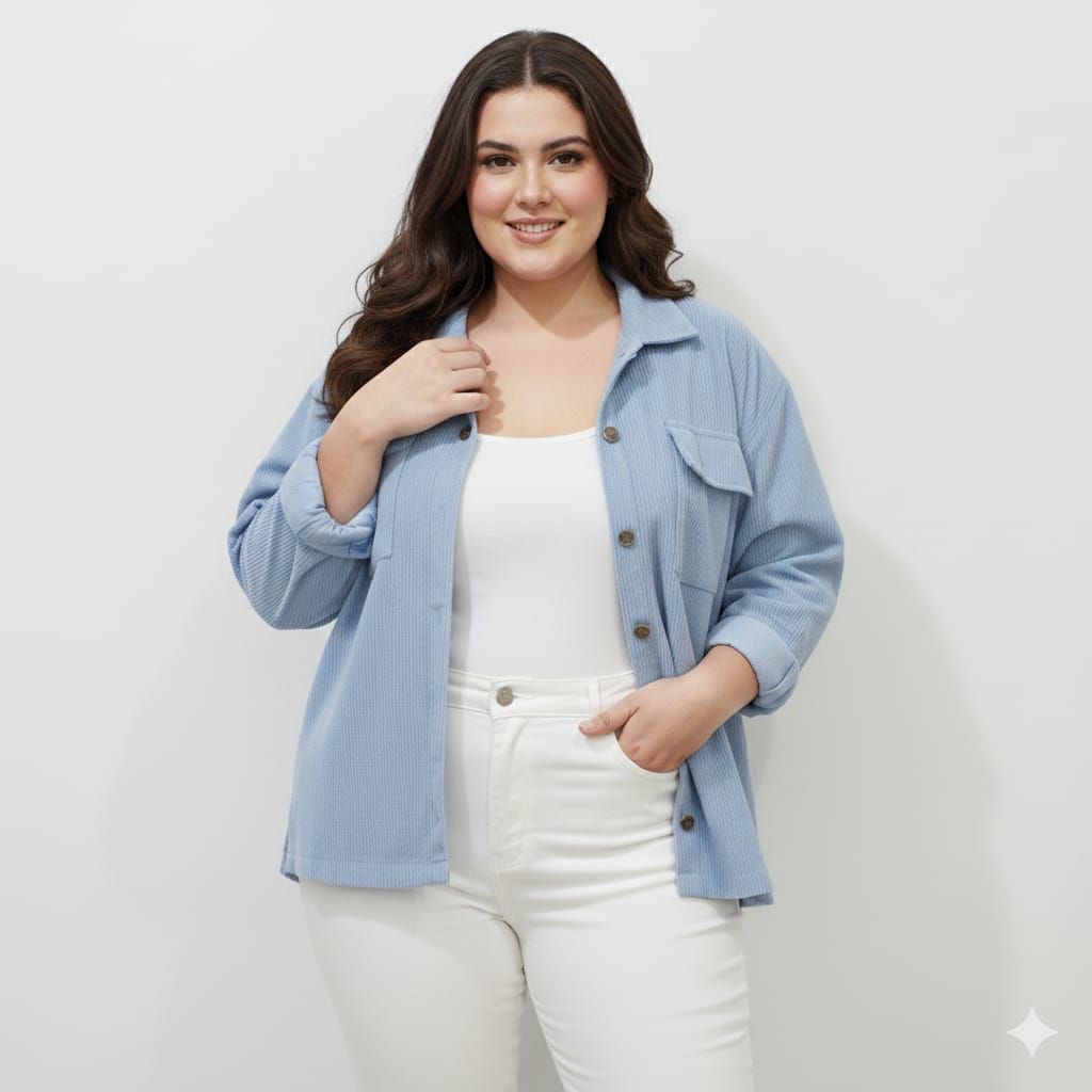 Jumbo outer kemeja jacket  wanita Havana corduray ld 120 130 140 cm