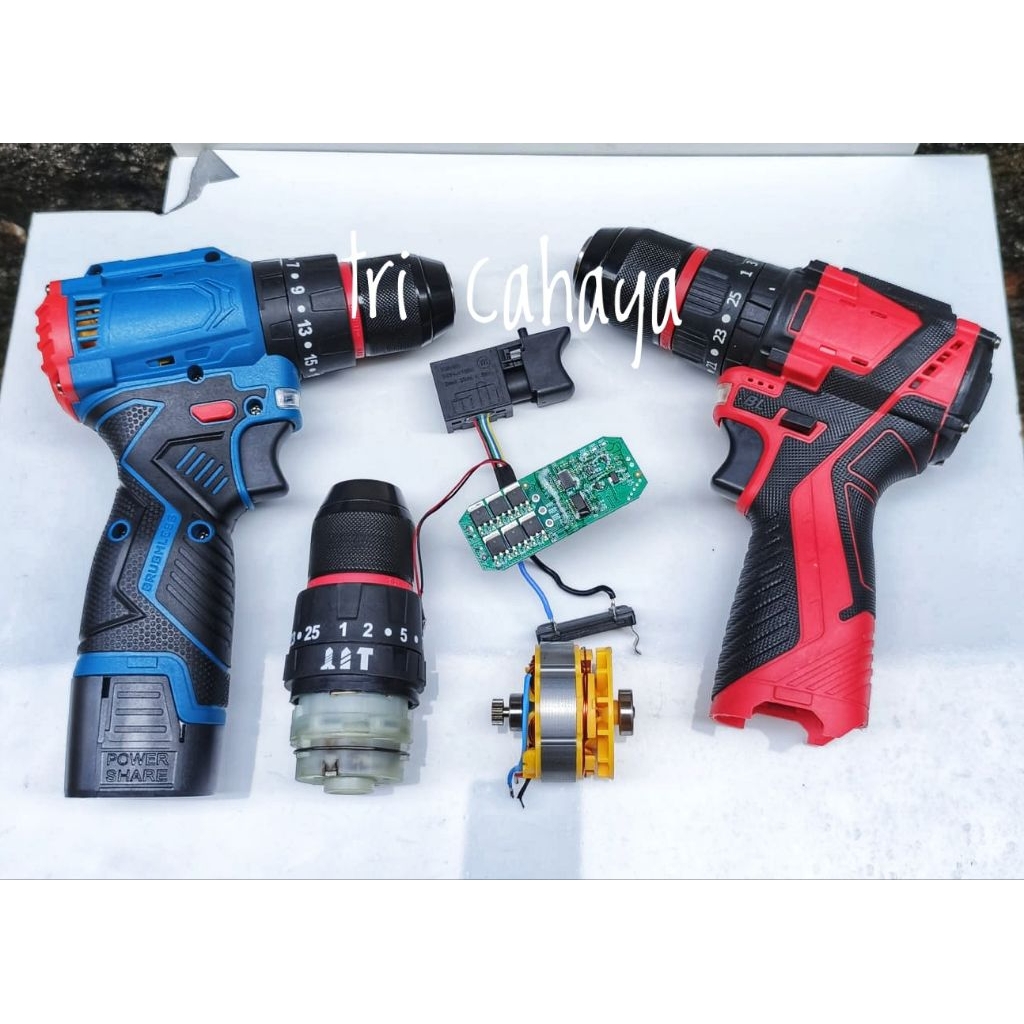 BOR CORDLESS BATERAI 16,8_18V SPAREPART BOR BATERAI 18V GEARBOX CHUCK BOR CORDLESS BRUSHLESS