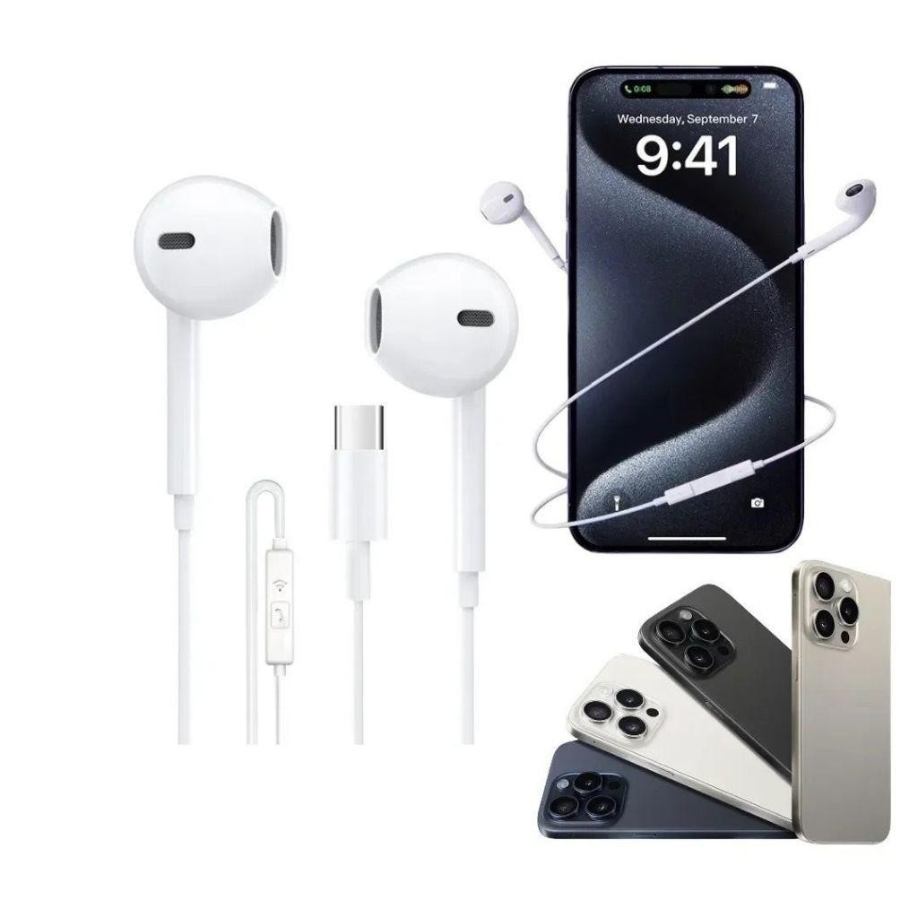 Handsfree Earphone Headset Iphone 15 15 Pro Max Usb Tipe C Kualitas Impor