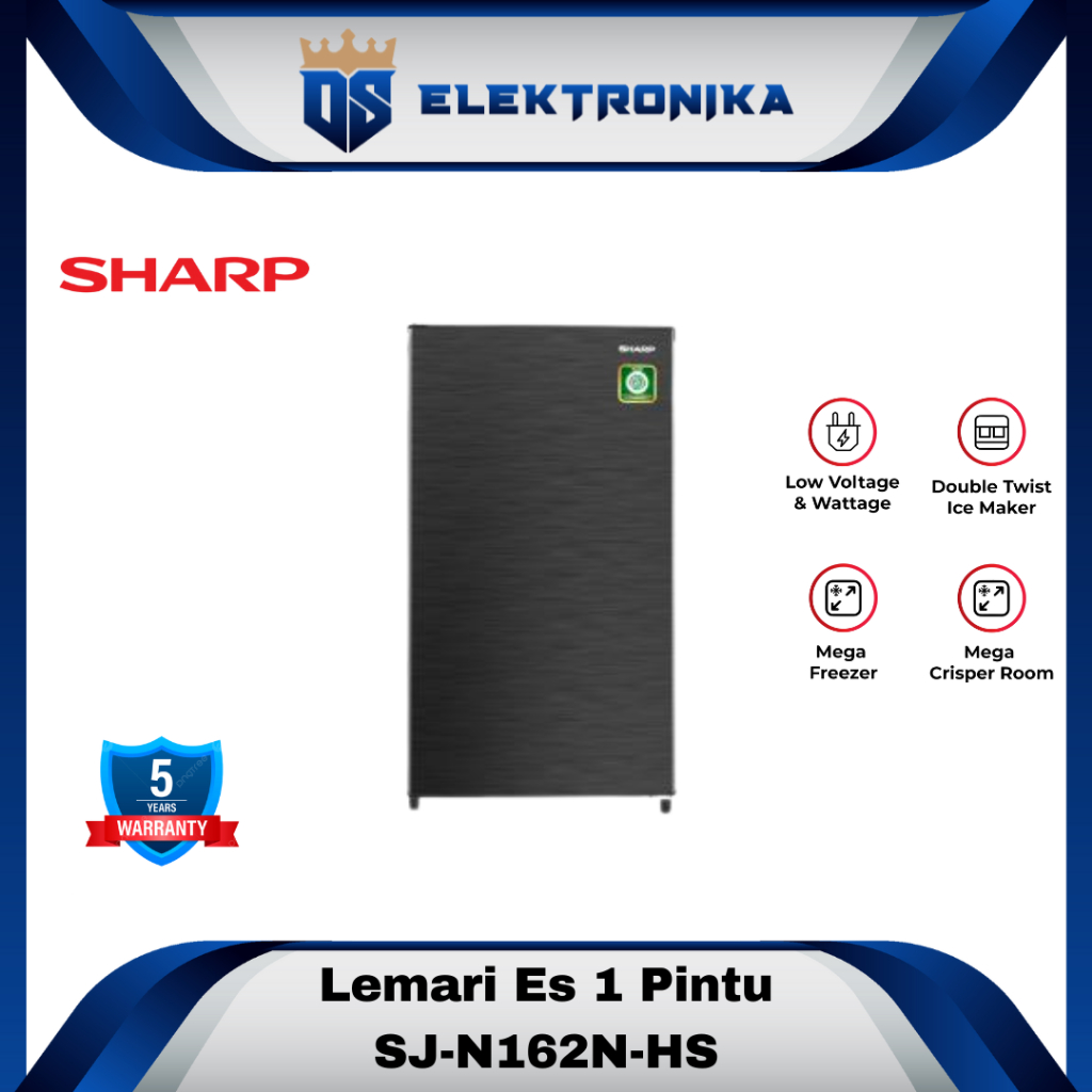 SHARP SJ-N162N HS Kulkas 1 Pintu SJ N162N HS SJN 162 NHS SJ N162 133L