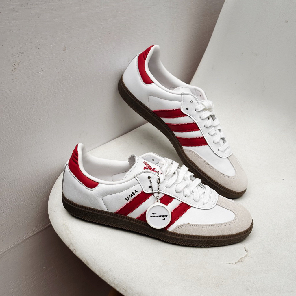 Adidas Samba OG x Liverpool Cloud White Strawberry Red
