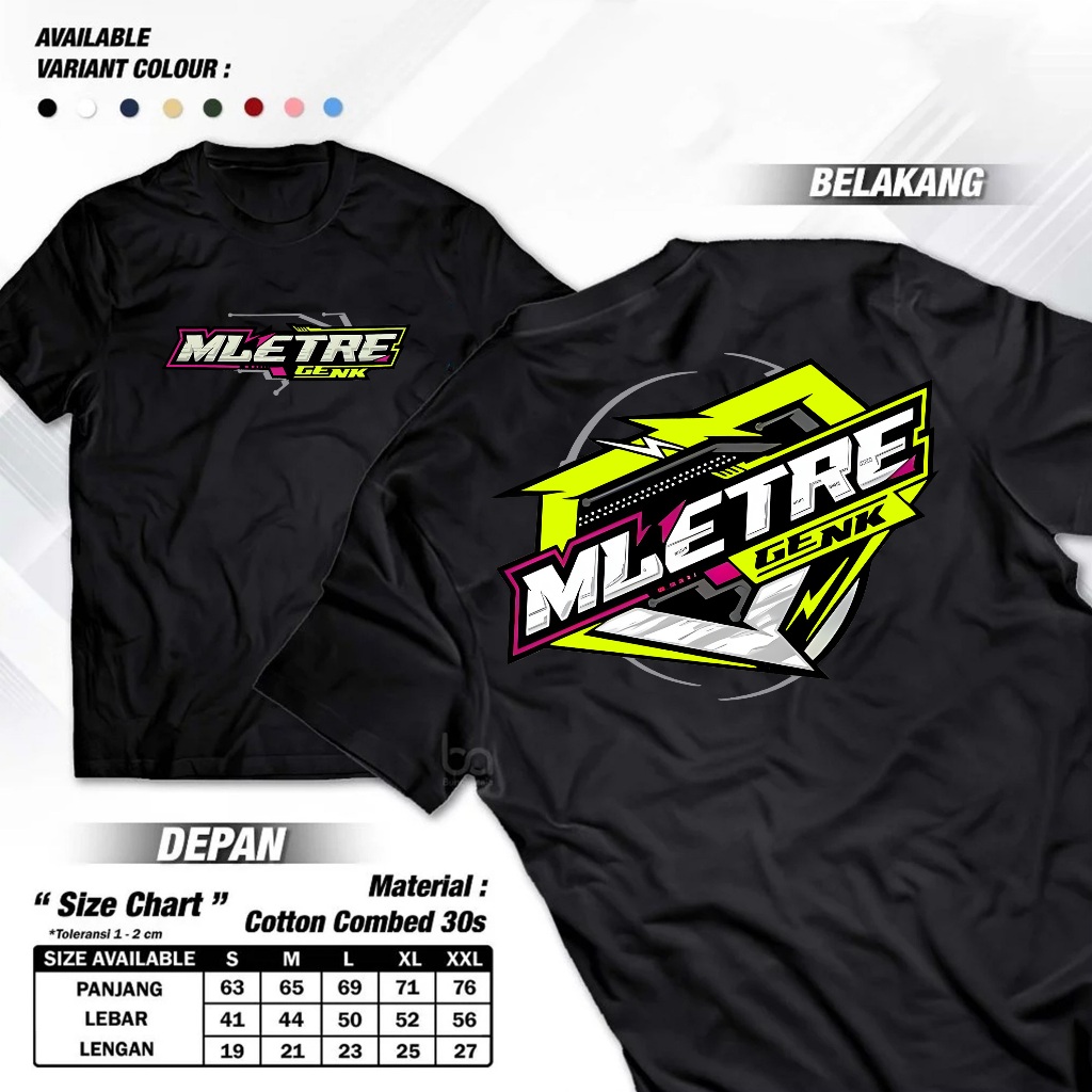 KAOS MLETRE GENK OBLONG DISTRO SEMI KATUN PRIA/WANITA DEWASA BAJU ATASAN SEHARI-HARI