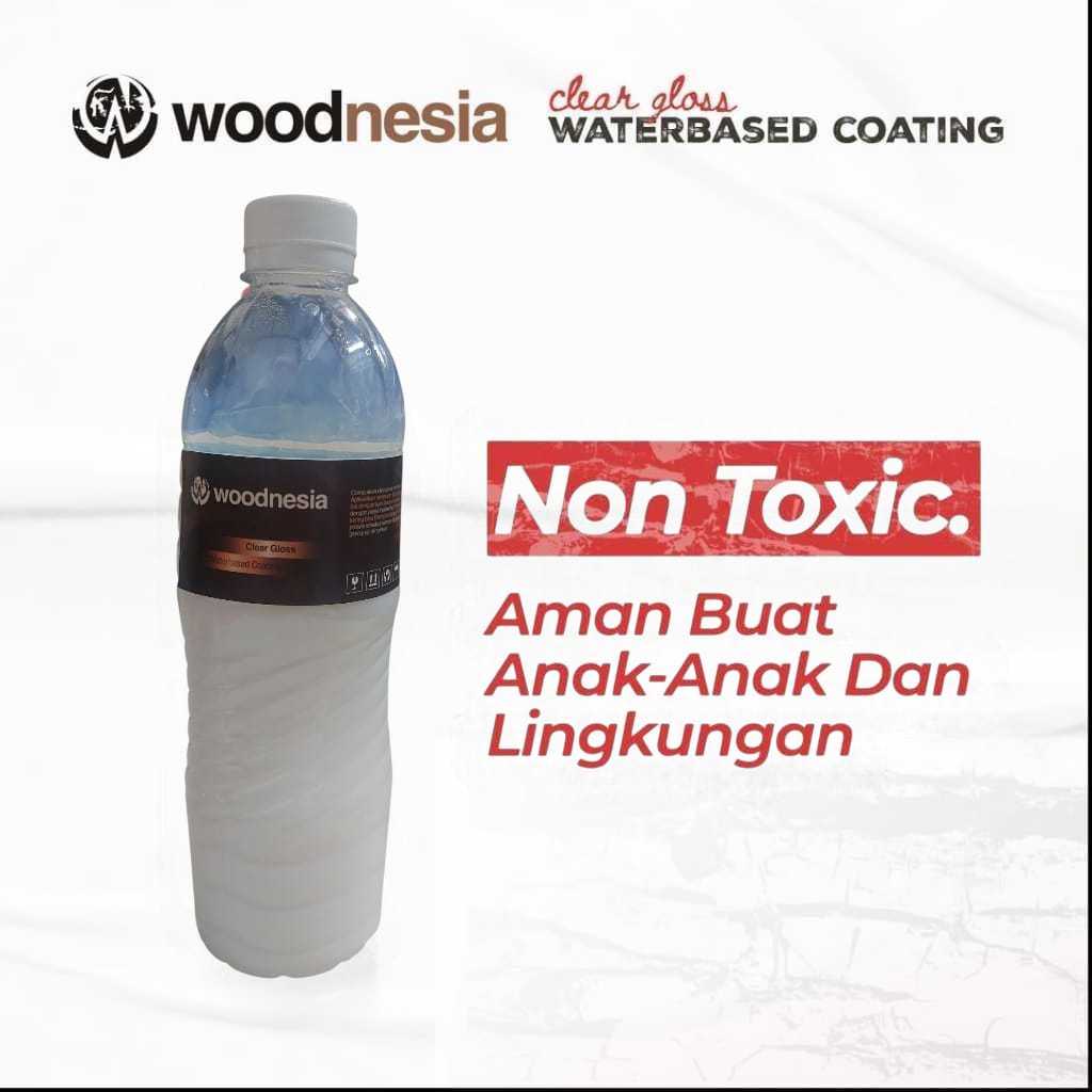 Woodnesia Cat Cleargloss Waterbased Pakai Air Woodnesia Pernis Varnish 500gr