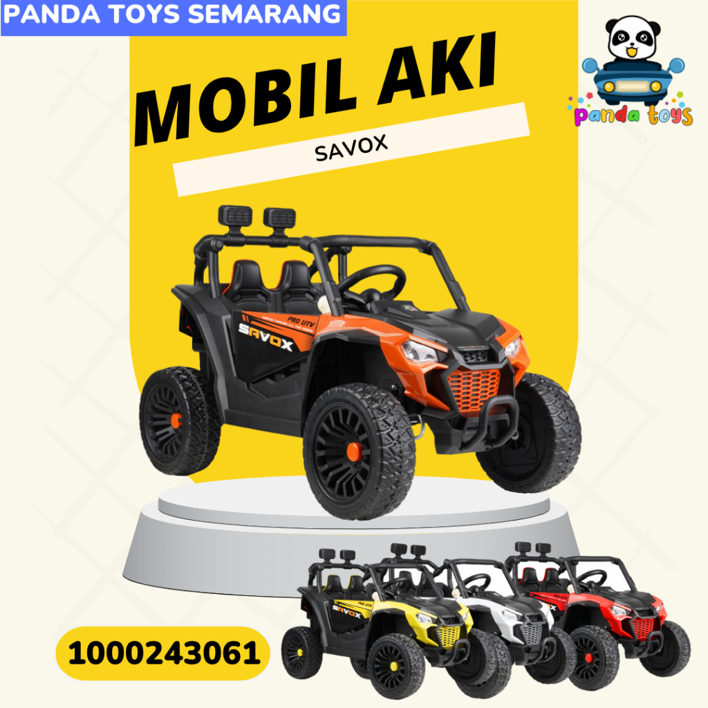 MOBIL AKI ANAK JEEP M9388B Savox Ban Karet Pandatoys Semarang MOBIL AKI SEMARANG