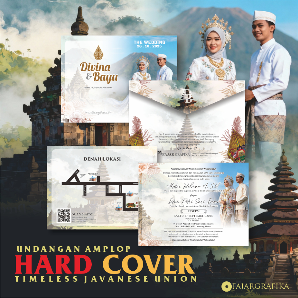 UNDANGAN PERNIKAHAN - HARDCOVER AMPLOP - ADAT JAWA