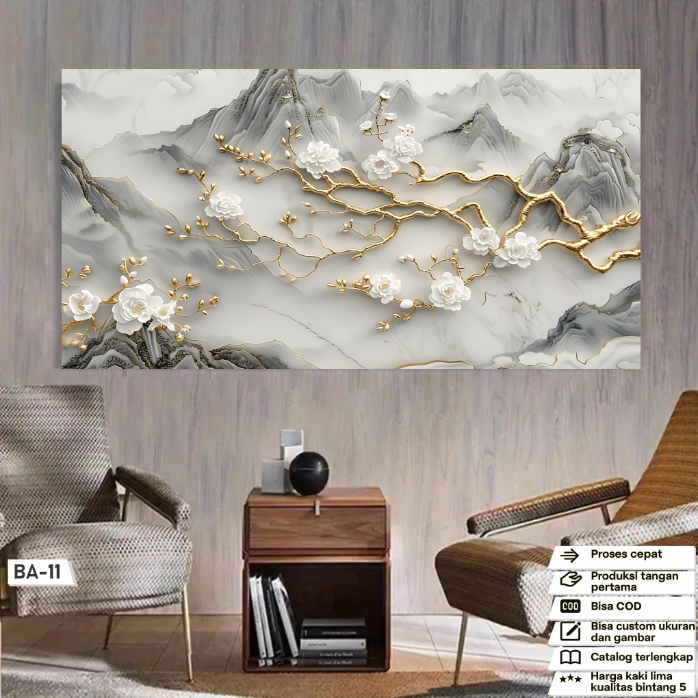 CETAK Wallpaper Stiker Bunga 3d, Wallpaper Dinding Bunga Mawar Terlaris, Wallpaper 3d murah