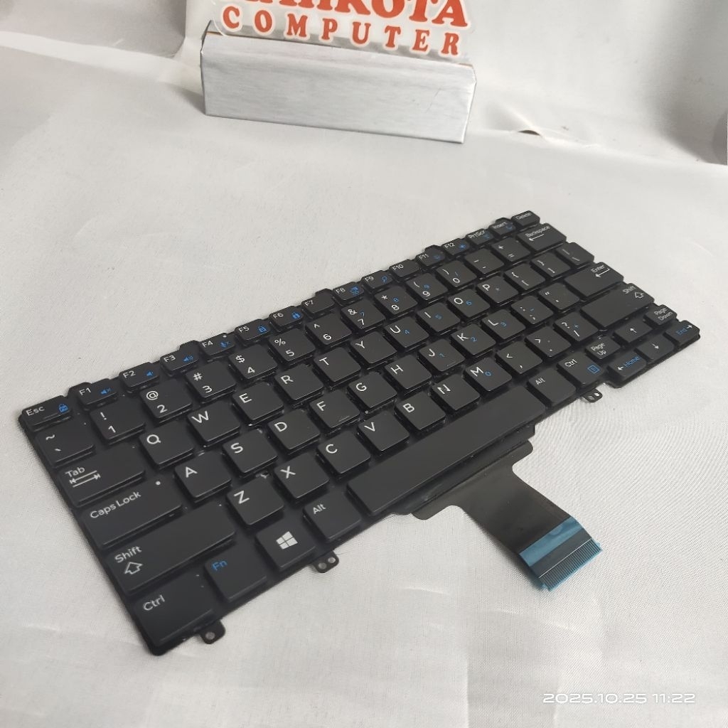Keyboard Laptop Dell Latitude tipe E5250 E5270 E7250 E7270 11-3150 11-3160 12-3275 12-7275 TANPA LAM