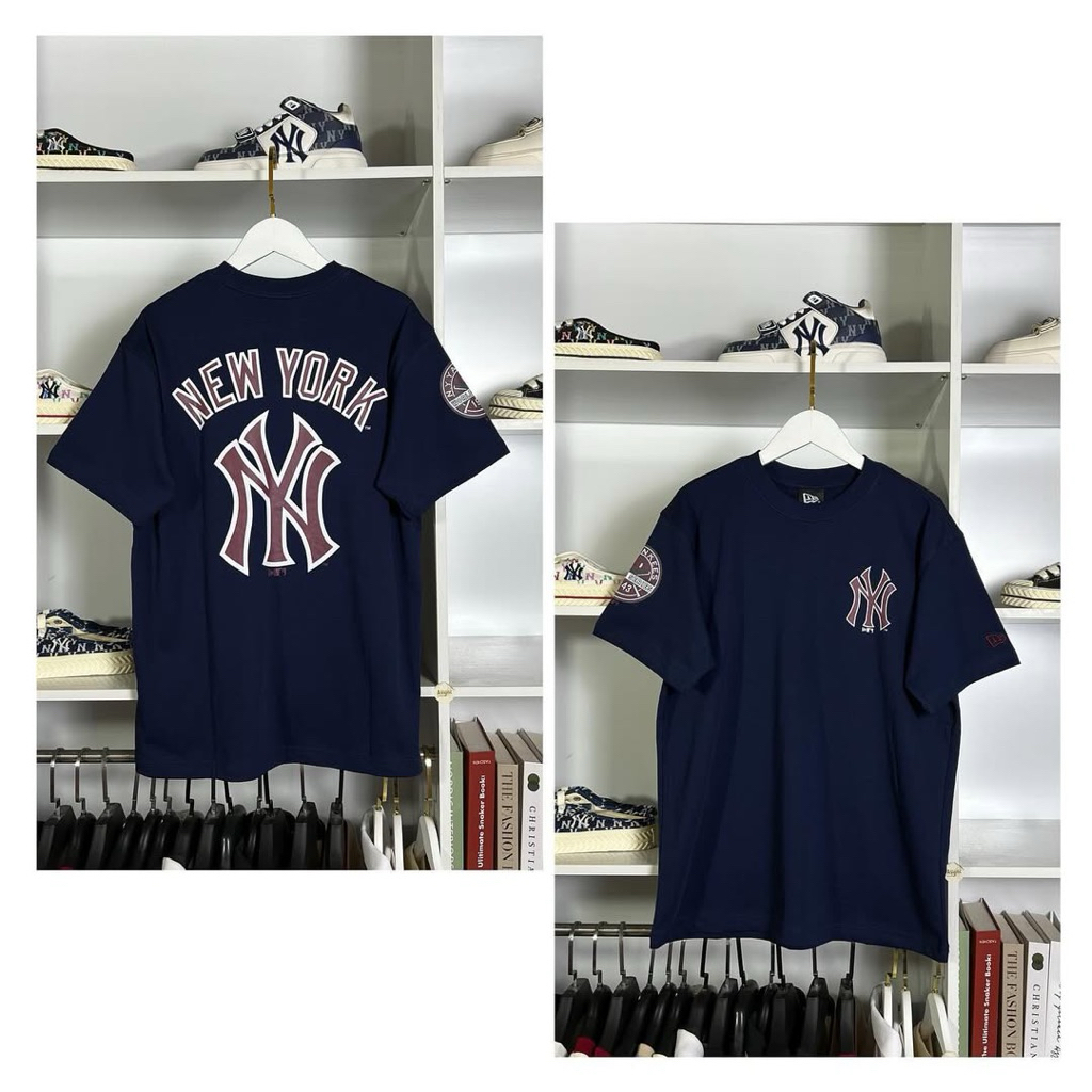 Kaos Baru Tshirt Kaos New Era | Mlb New York Black Tee Full Cotton 20S No bordir Super Premium