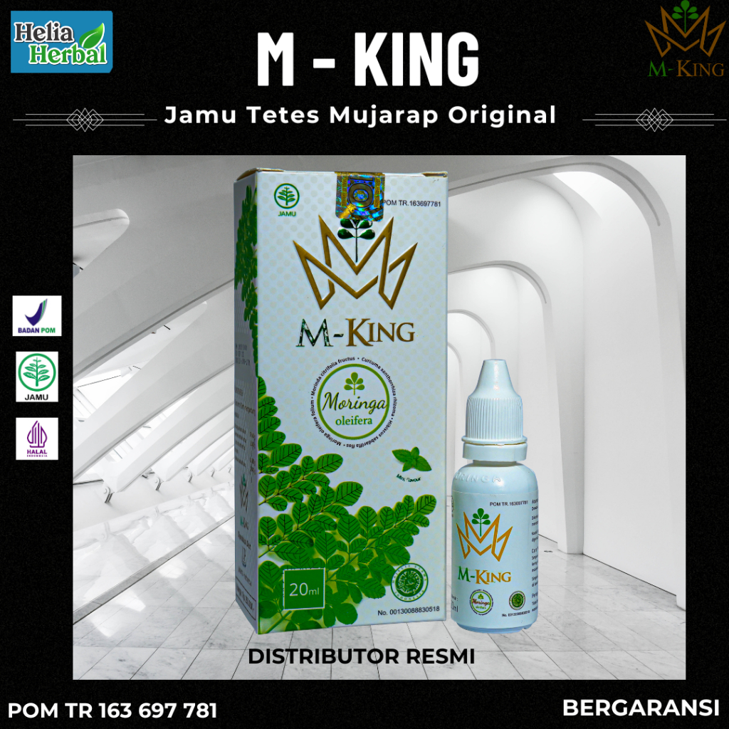 M-King/ Mking / Moringa king Jamu Tetes Herbal Mengobati Segala Jenis Penyakit ASLI 100 % BPOM HALAL