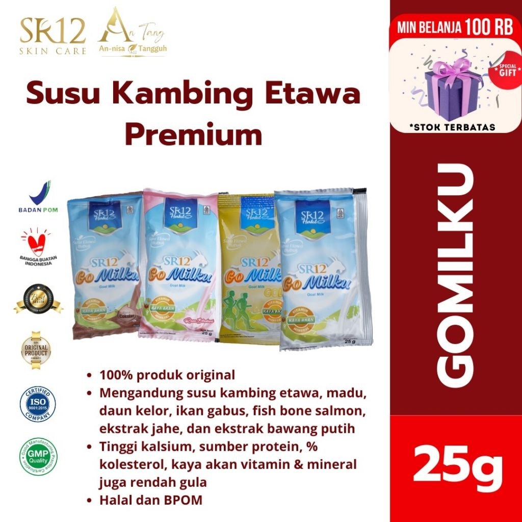 GOMILKU SACHET HARGA ECER | GO MILKU SACHET | SUSU KAMBING ETAWA | SUSU BUBUK | SUSU ETAWA
