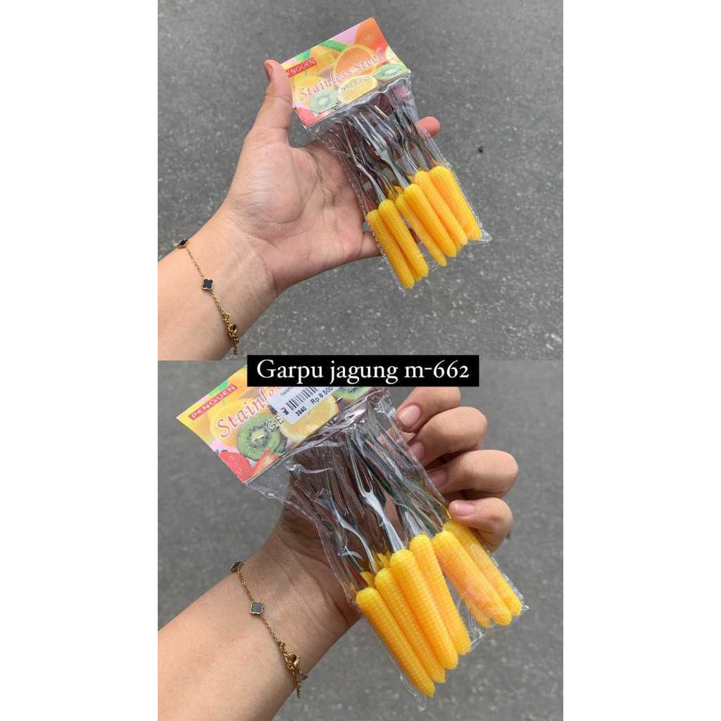 1 Lusin Garpu Jagung Kecil Stainless Multifungsi / GARPU KUE COCOK UNTUK NATAL & LEBARAN