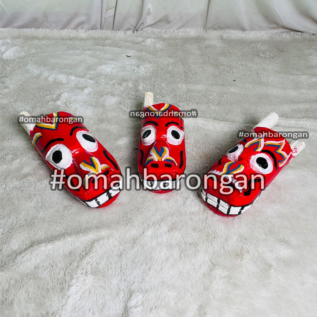 Barongan kepruk Untuk Anak Anak Bahan Full Kayu Ukuran Kecil