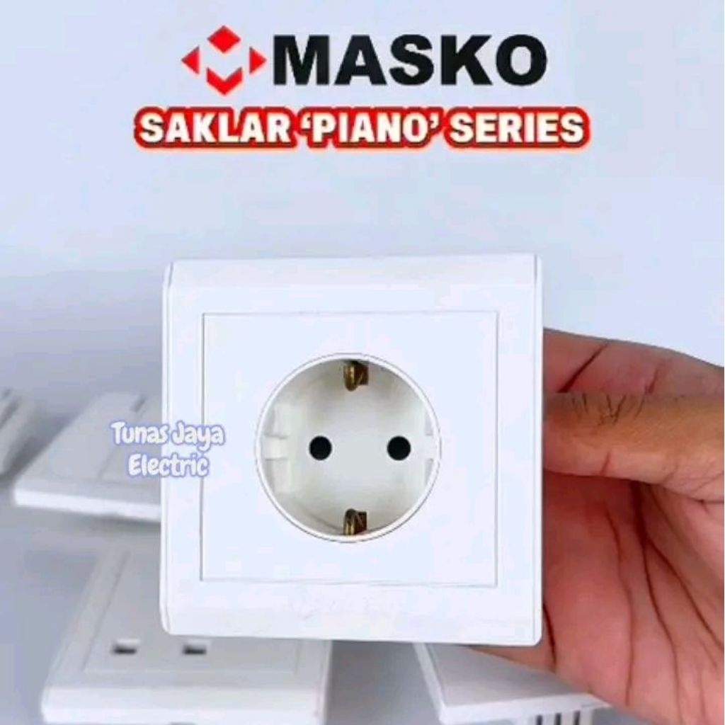 PIANO Serie Stop Kontak 2P Arde IB MASKO Standar SNI)