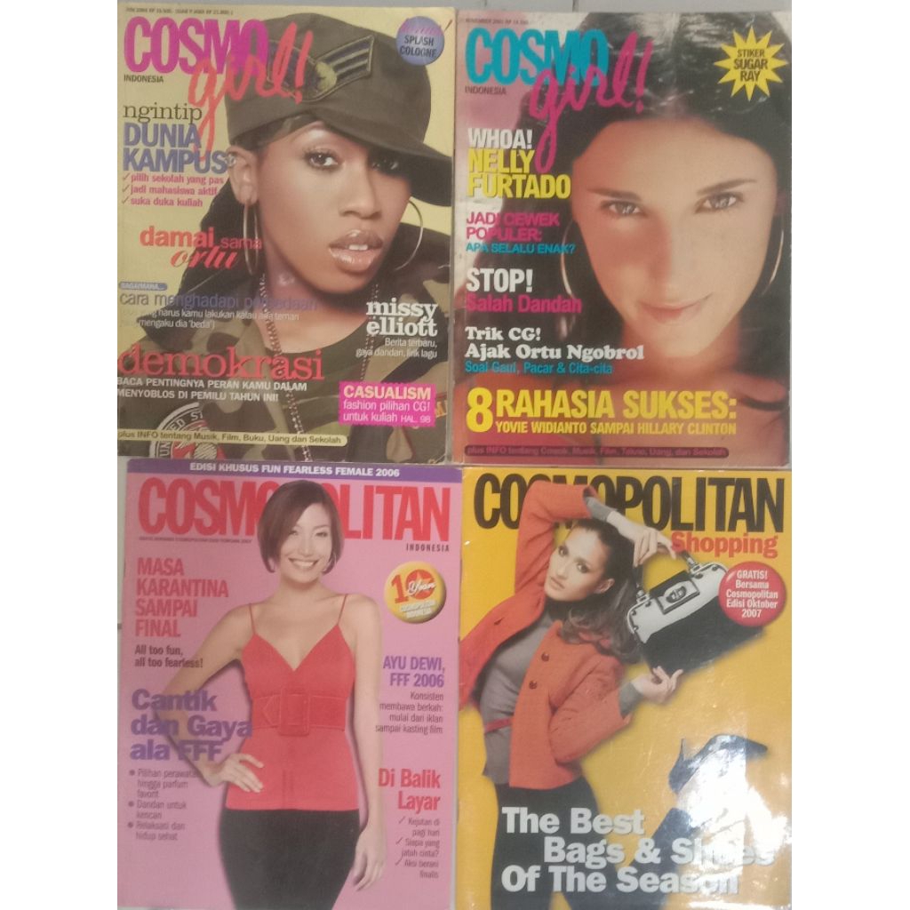 MAJALAH COSMO GIRL DAN KOSMOPOLITAN BEKAS
