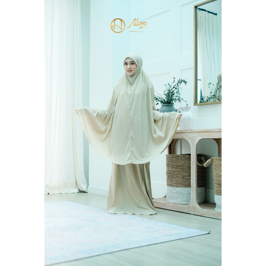 Mukena Premium Travel Mini Amallura Series Alisya by Olive [TANPA BOX] | Mukena Dewasa 2 in 1 Cantik