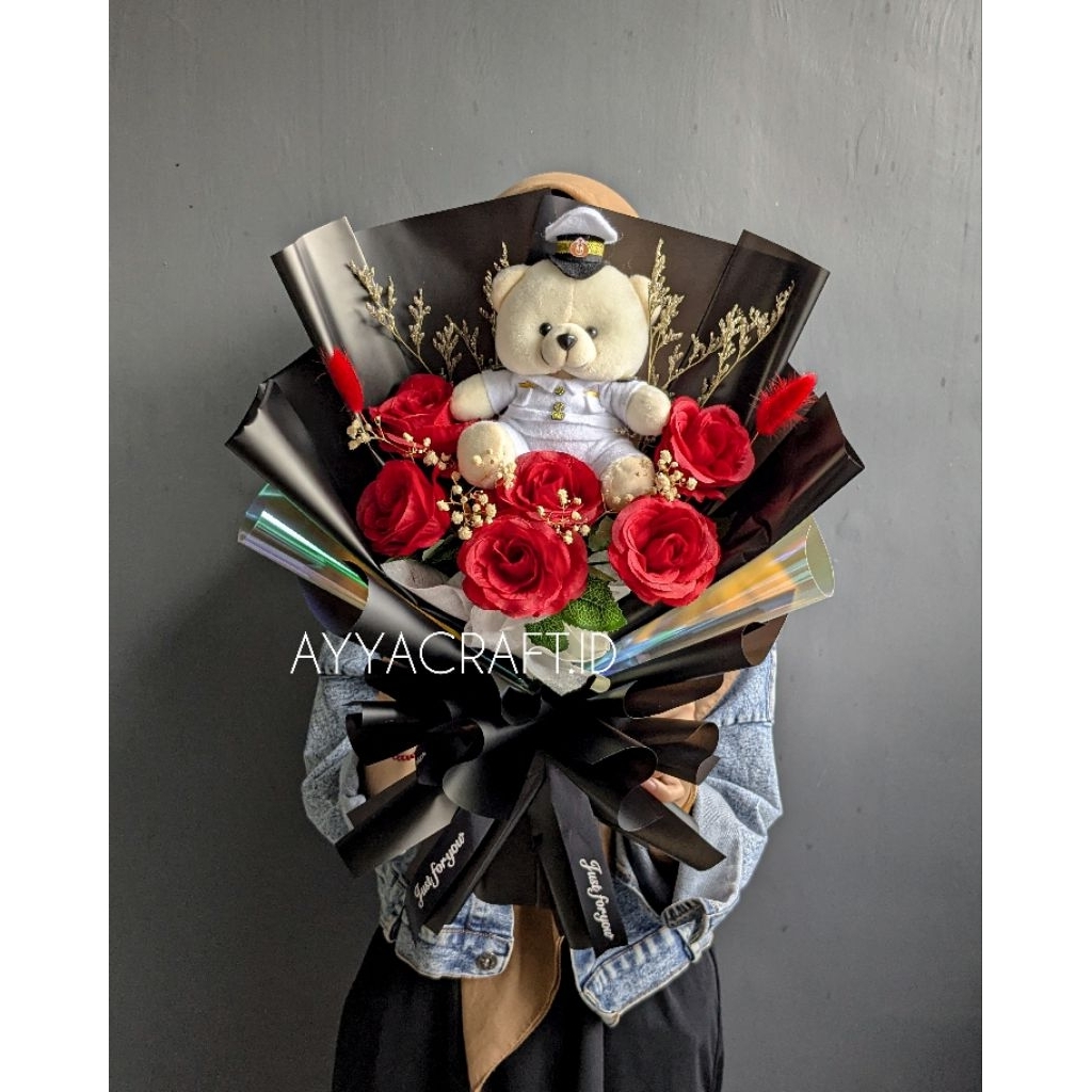 AYYACRAFT.ID KHUSUS KIRIM PULAU JAWA, BALI, MADURA. BUKET BUNGA ARTIFICIAL BUKET WISUDA BUKET ULTAH 