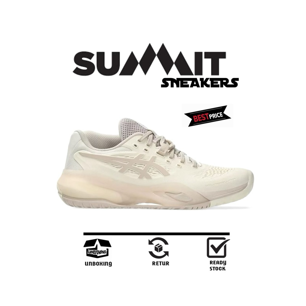 Sepatu Tenis / Padel Asics Gel - Resolution X Cream Beige Original