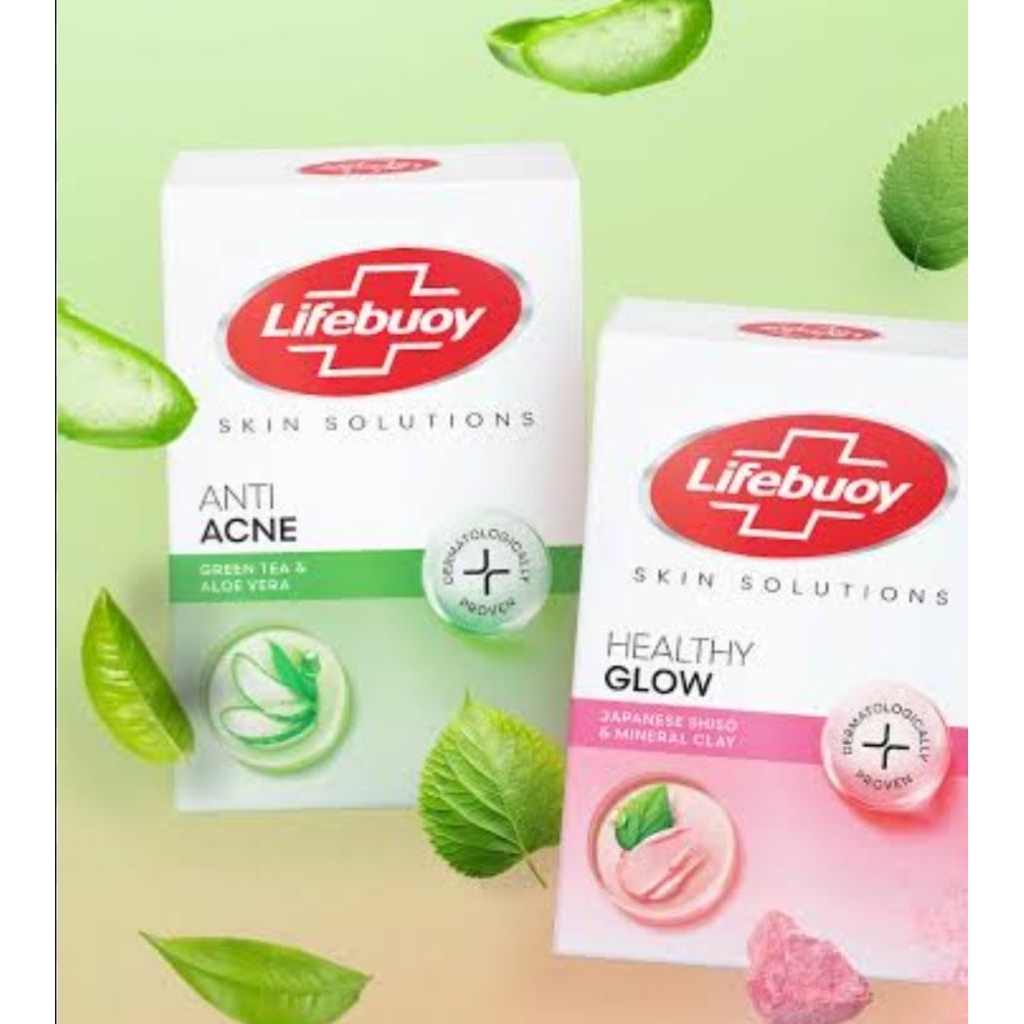 Lifebuoy Bar Soap Skin Solutions Anti Acne Bebas Jerawat Healthy Glow Japanese Shiso Sabun Batang 70
