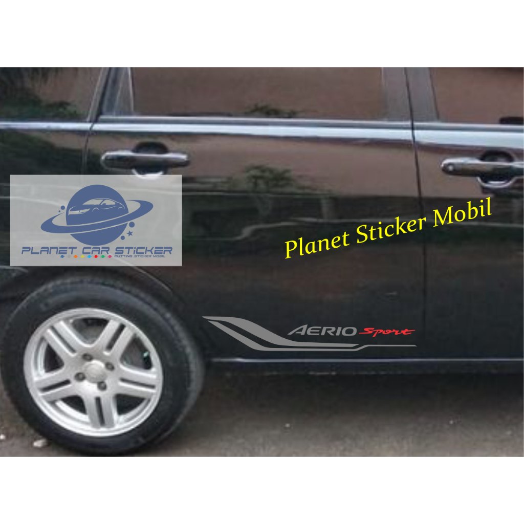 new sticker aerio sport stiker body samping mobil suzuki aerio sticker aerio sport keren