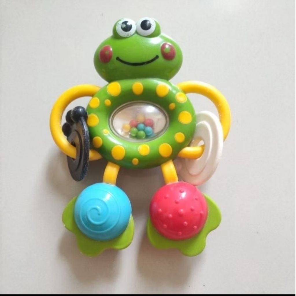 Preloved ELC Froggie Rattle Toy - Mainan Kerincingan Bayi Mainan Genggam Bayi