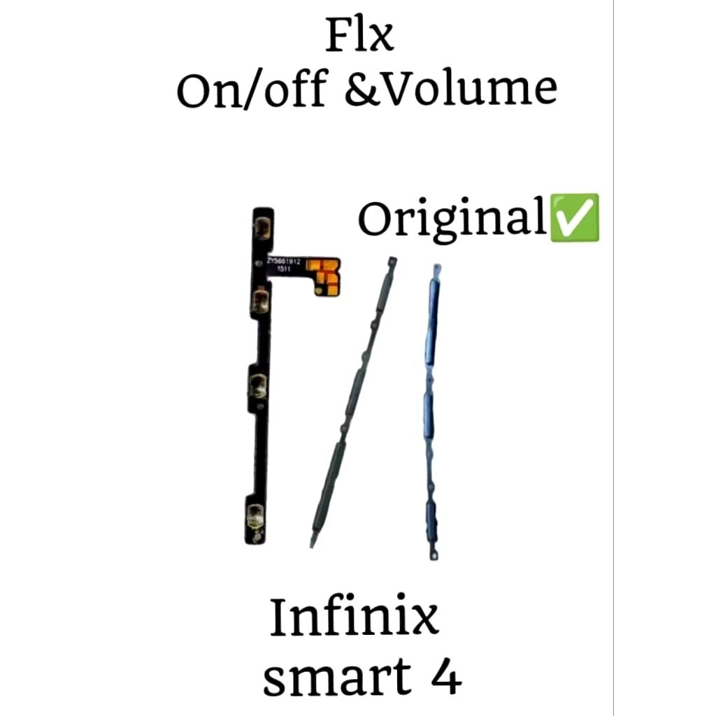 Tombol Flexible Power On/Off Infinix Smart 4 Original Sparepart Hp
