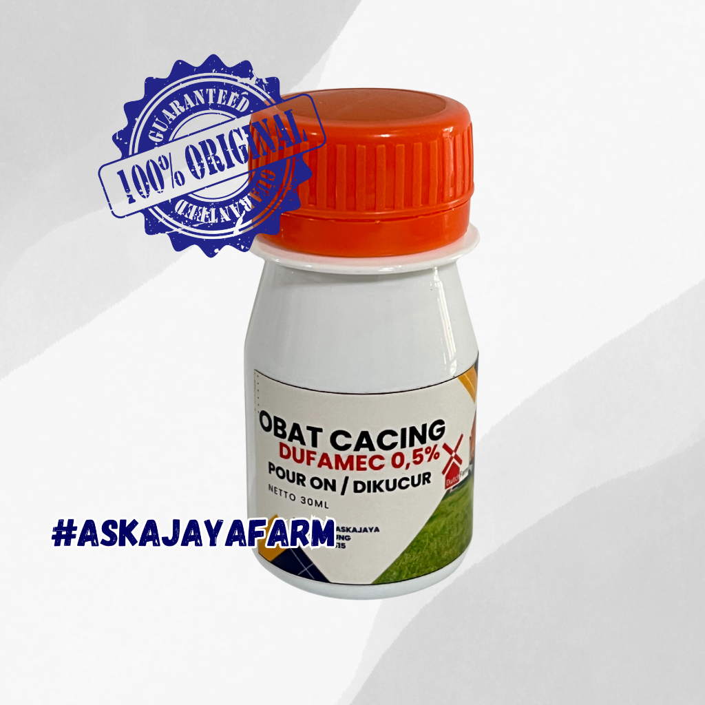 Obat Cacing Dufamec 0,5% 30ml (Pour On / Kucur) - Obat Kutu Gudig Sapi Kambing
