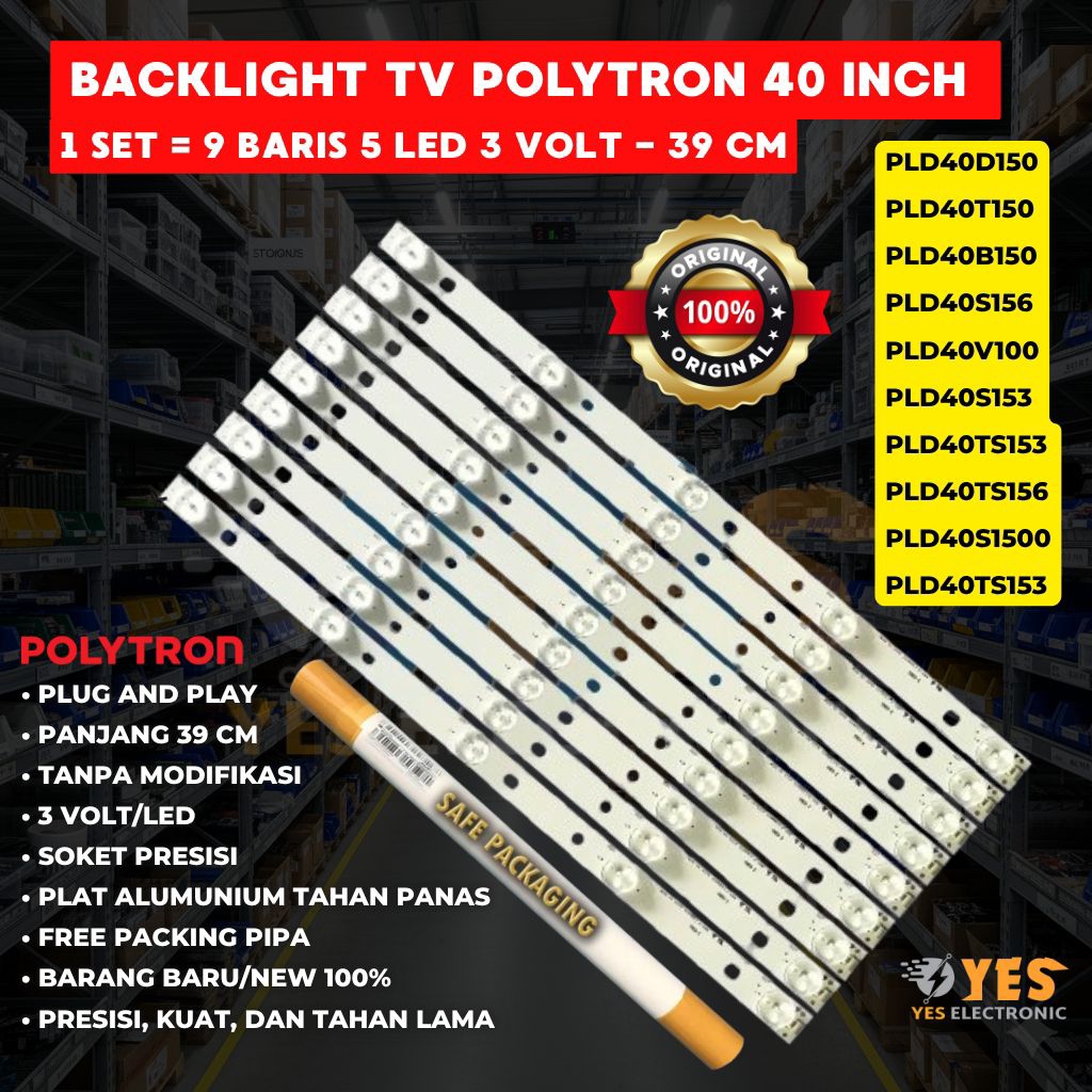 BACKLIGHT LED TV POLYTRON 40 INCH PLD 40S150 PLD 40S153 PLD 40S156 PLD 40T150 PLD 40D150 PLD 40B150 