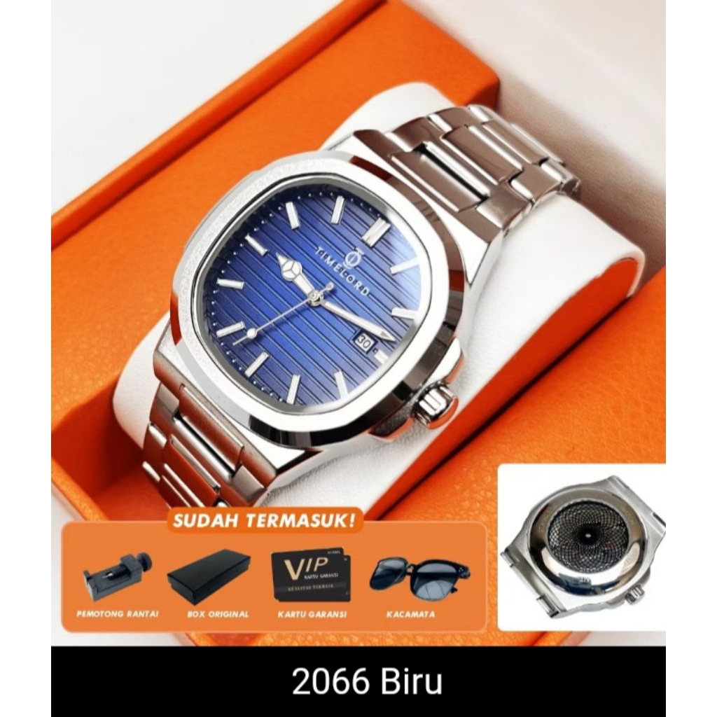 Jam Tangan Pria TIMELORD 2066 Putih – Desain Elegan dengan Fitur Lengkap