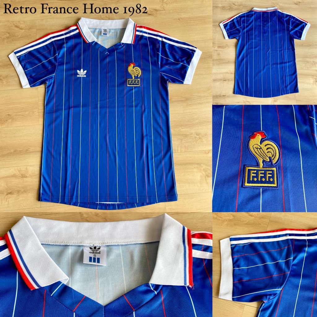 Jersey retro Prancis home 1982 grad original