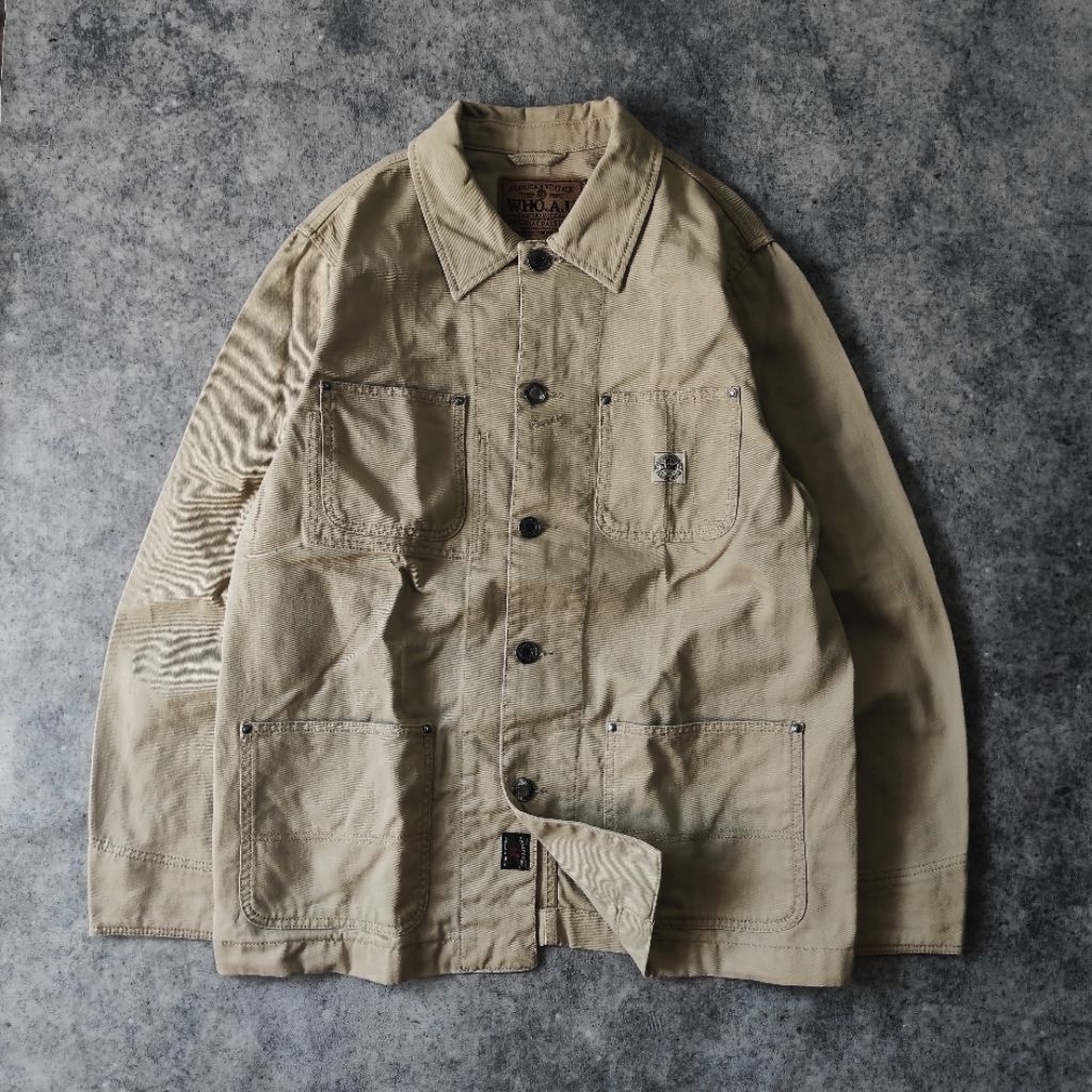 WHO.AU AMERICAN VINTAGE - CHORE DENIM JACKET CREAM