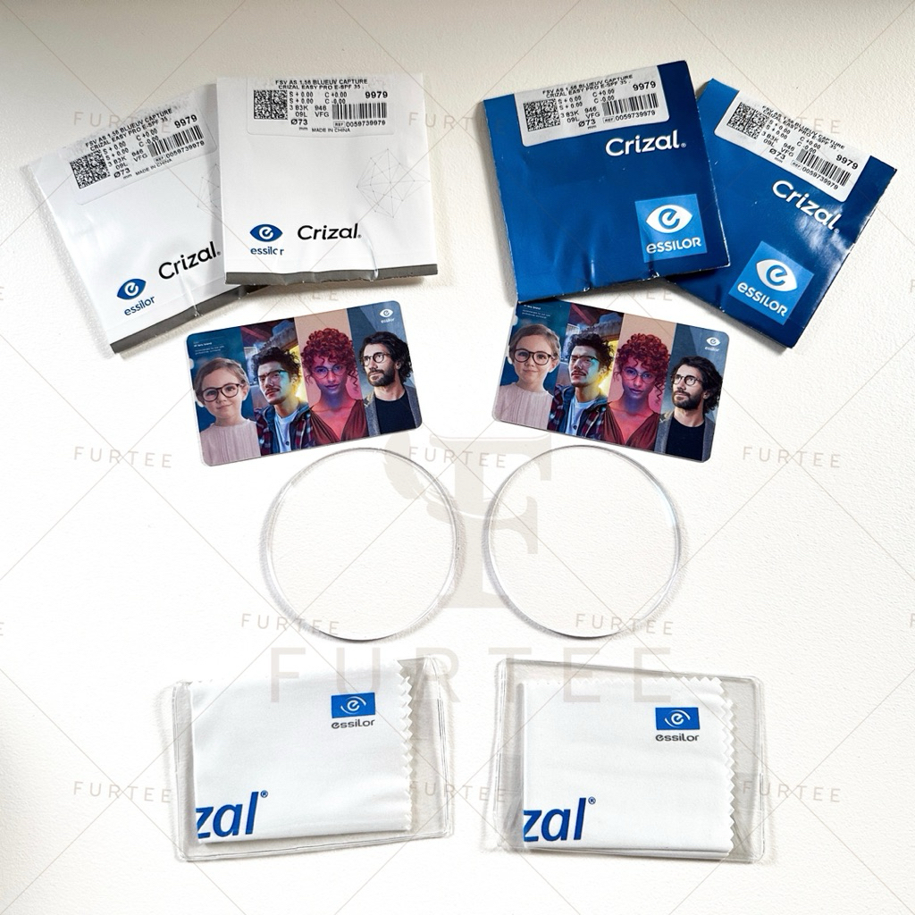 Lensa Single Vision Essilor Crizal Blueray UV420 BlueUV Capture