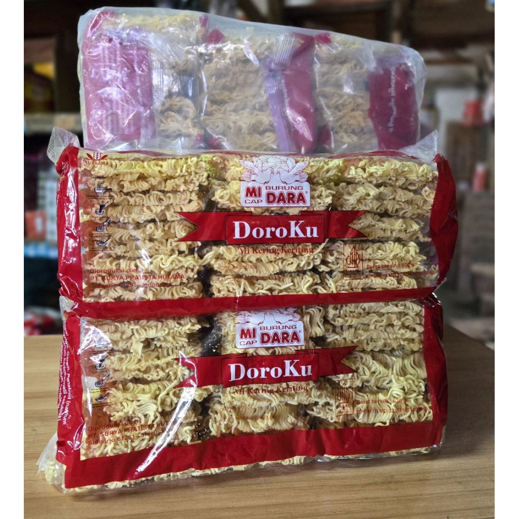 Mie kering doroku cap burung dara 1 ball isi 9 pak x 600gr