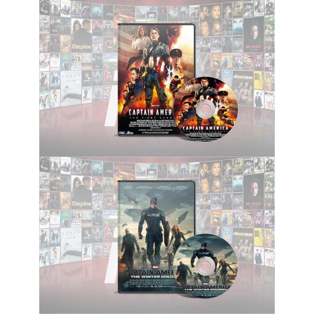 DVD Captain America The First Avenger (2011) + DVD Captain America Winter Soldier (2014)
