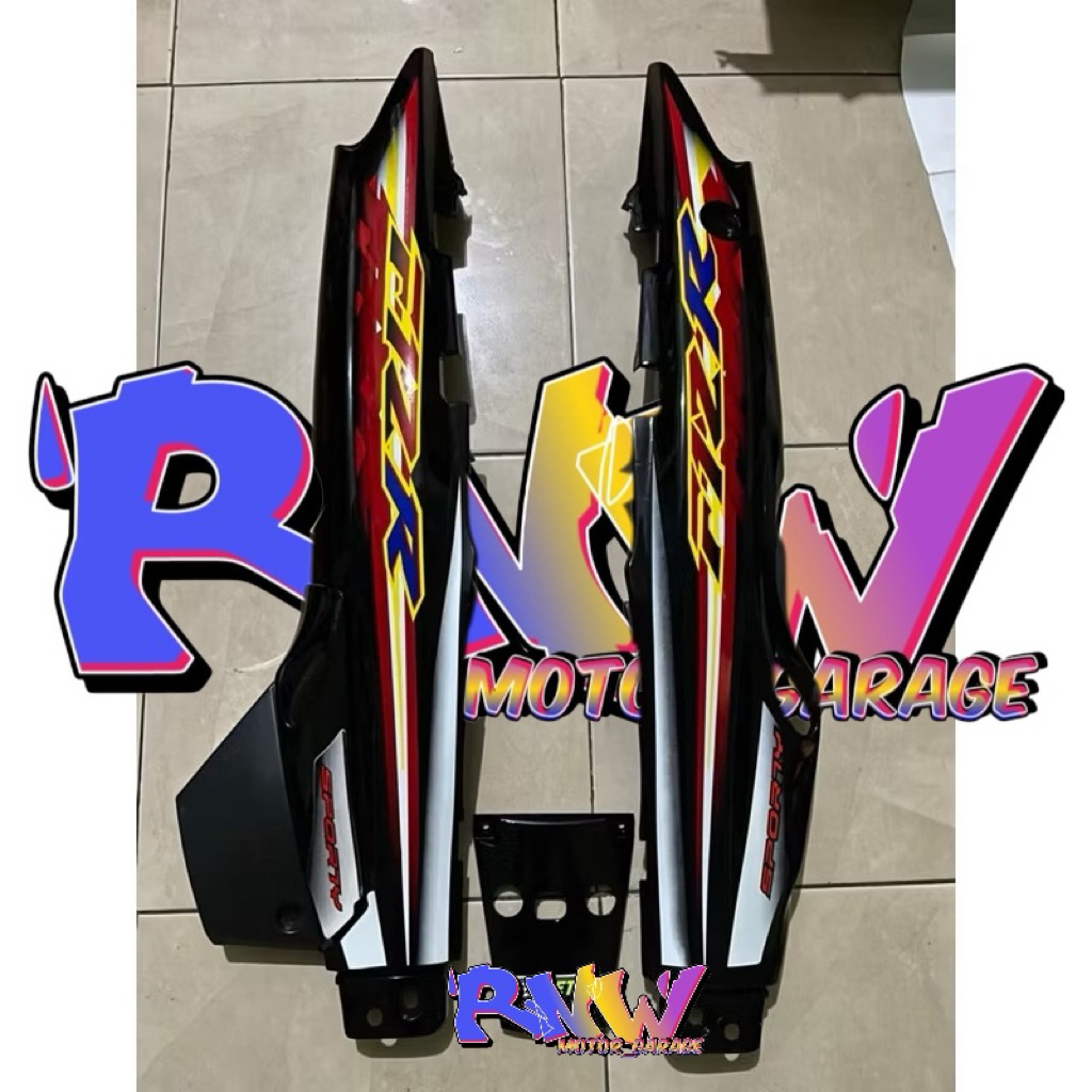 Body Samping Fizr Fiz r Hitam Set Stiker Sporty 2003 Merah Hitam Cover Bodi Samping Fiz r Hitam Set 
