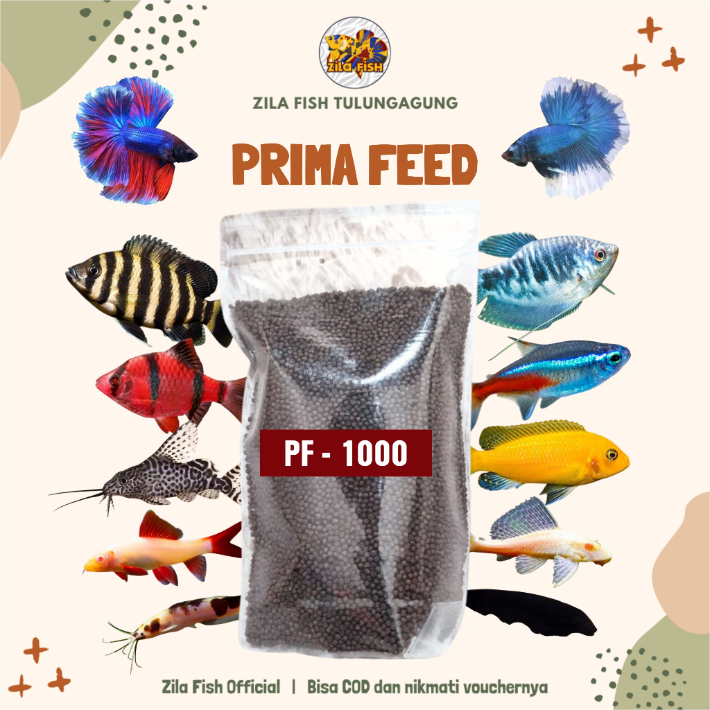 Pakan Ikan PF 1000 Pelet Ikan Kecil / Pakan Ikan Hias / Pakan Ikan Gurami, Lele, Patin, Chilclid