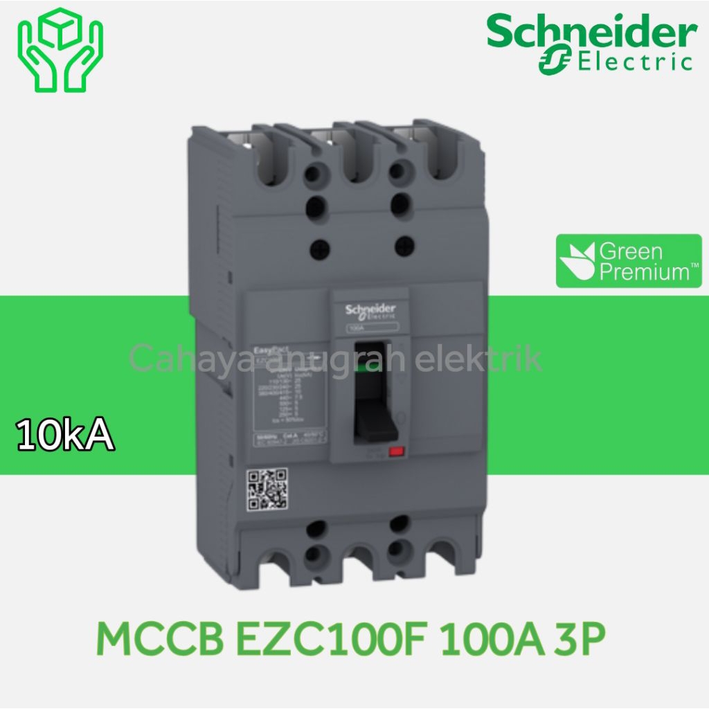 MCCB EZC100F SCHNEIDER 100A 3P MCCB NFB SCHNEIDER EZC100F 100A 3 PHASE ORIGINAL