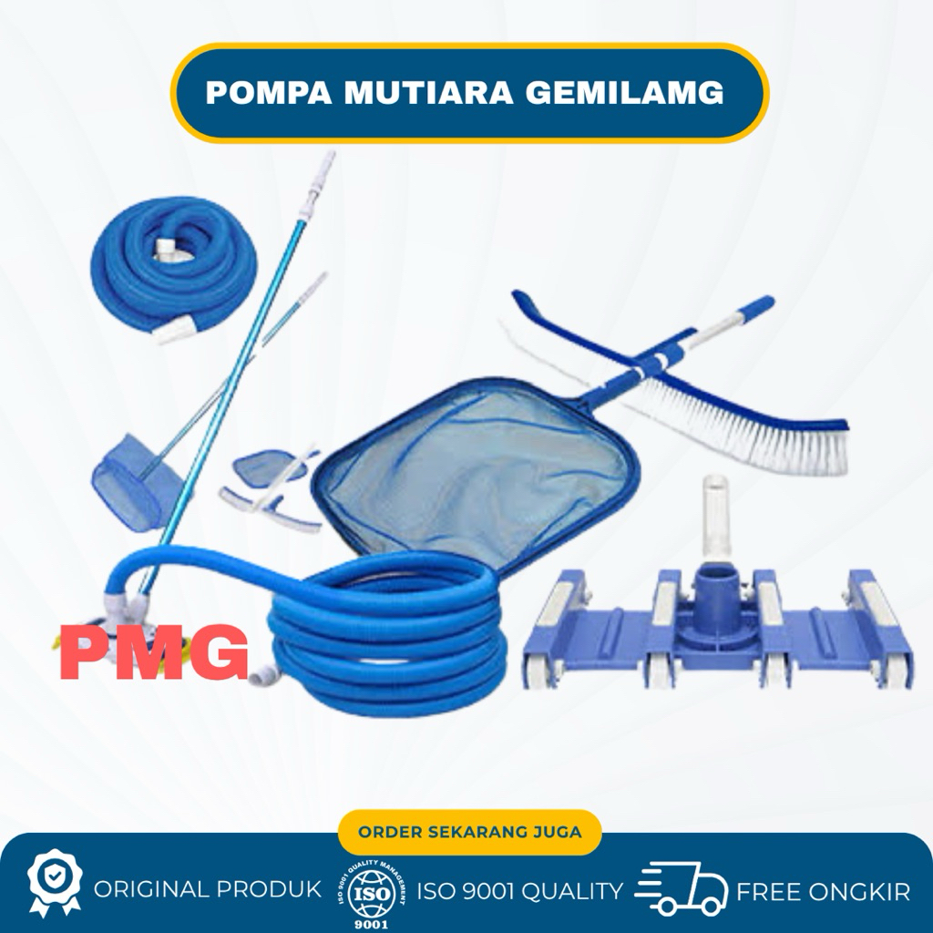 Paket alat vacum kolam renang 1 set/ paket peralatan vacuum kolam set
