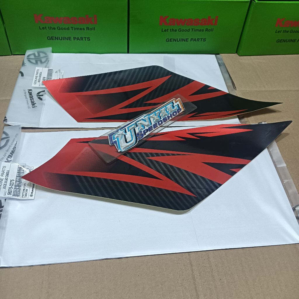 STIKER SETIKER STRIPING SETERING LOGO EMBLEM TANGKI NINJA SS SE ORANGE 2015 ORIGINAL KAWASAKI