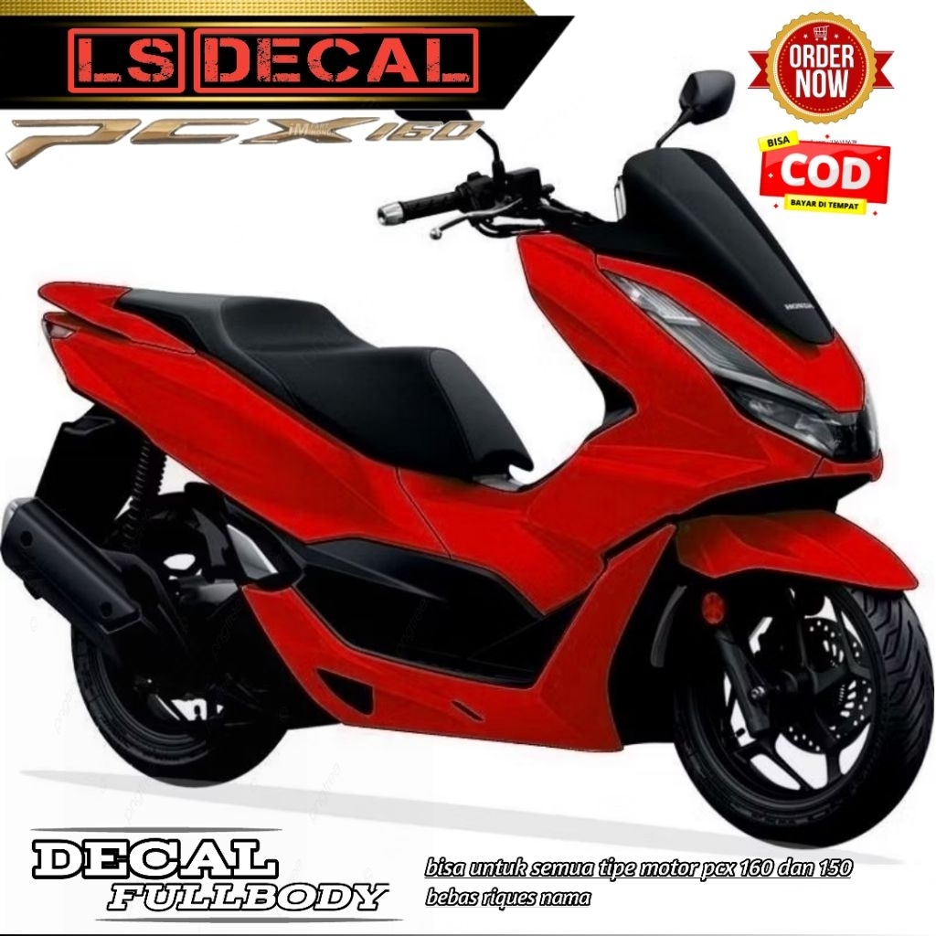 Decal stiker variasi motor honda pcx 150/160 fullbody polos