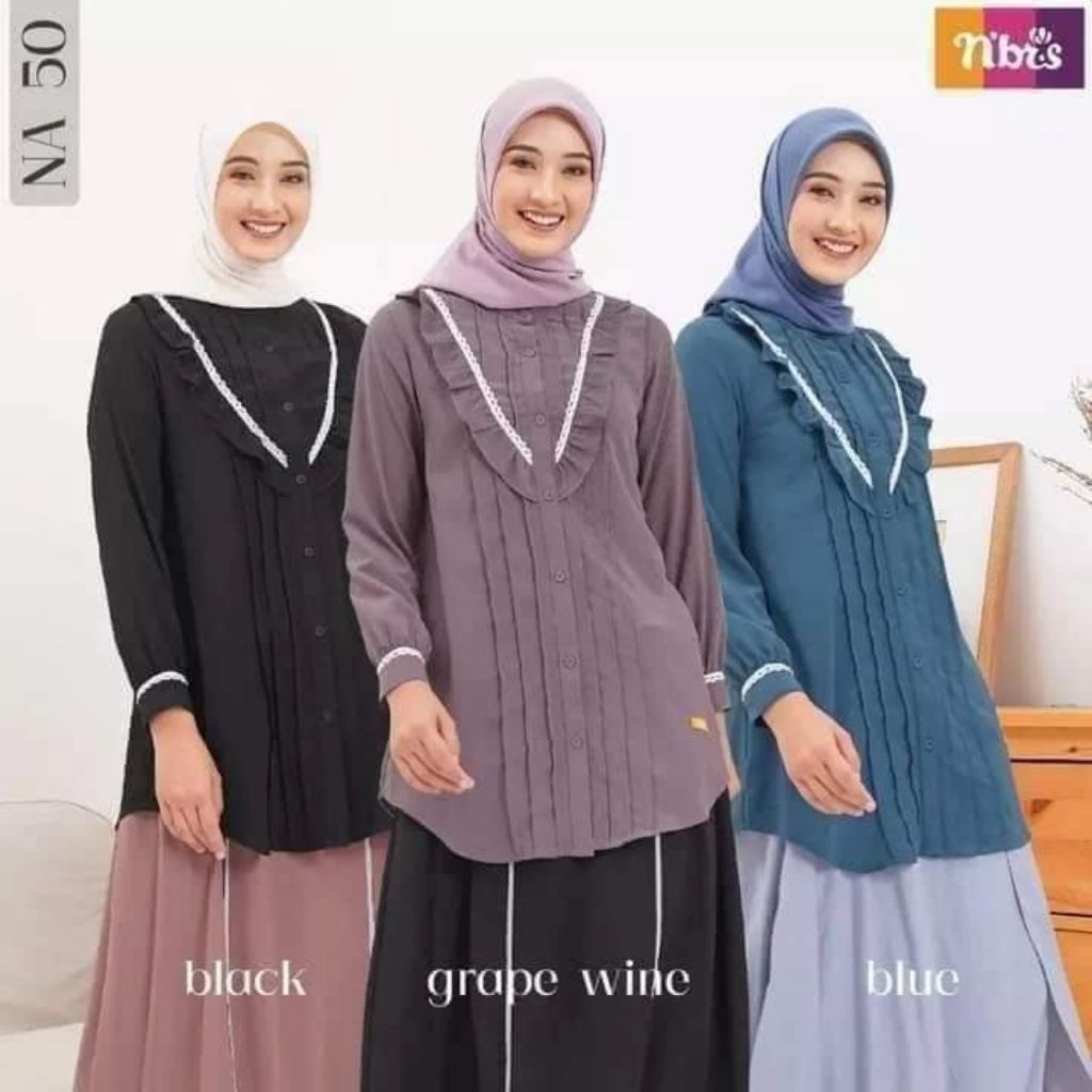 TUNIK NIBRAS///TUNIK WANITA MUSLIMAH// NA 050//