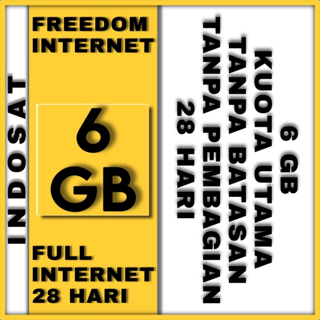 ISI ULANG KUOTA INDOSAT 6 GB 28 HARI PROMO