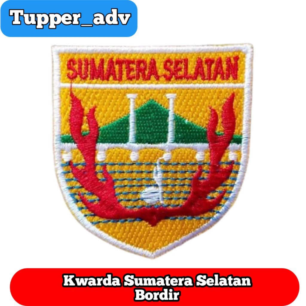 Bed Pramuka Kwarda Sumatera Selatan Bordir / Badge Kwarda Provinsi Sumatera Selatan