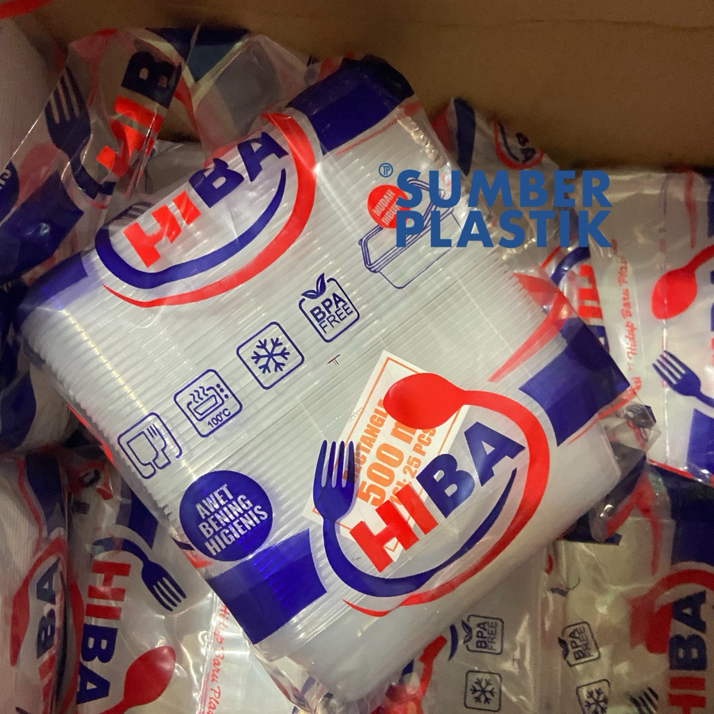 THINWALL HIBA PERSEGI PANJANG 500ML - PERPACK 25pcs