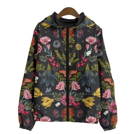Jaket Parasut Motiv Bunga jaket  Runing Fulprintint Free Desain Castom Terbaru Pria/Wanita
